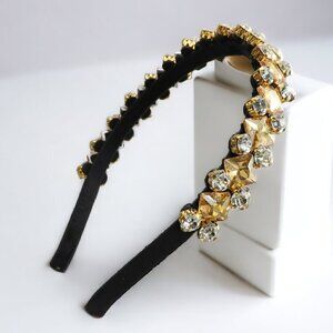 Gold Rhinestone High Fashion Headband